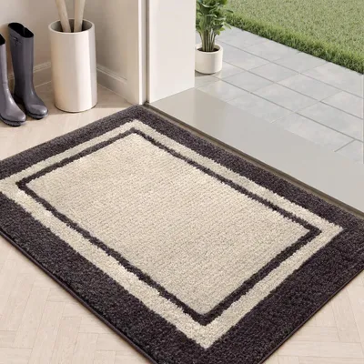 Productafbeelding van Binnenmat 60 x 90 cm, antislip, wasbaar, vuilvanger, bruinwit