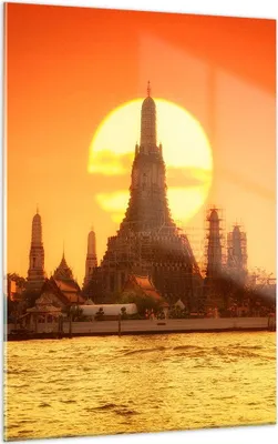 Produktbild von Bilder auf glas - Einteilig - Tempel Asien - 50x70cm - Glasbilder - Wandbilder - Bilder - Kunstdruck - zum Aufhängen bereit - Wanddekoration aus Glas - Glas Bilder - Wandbild auf Glas - GPA50x70-3420