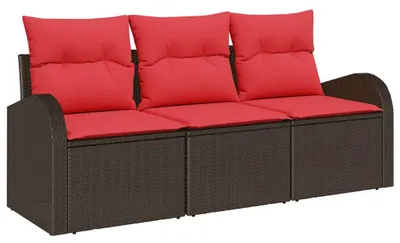 Immagine prodotto di Set Divano da Giardino Marrone polyrattan