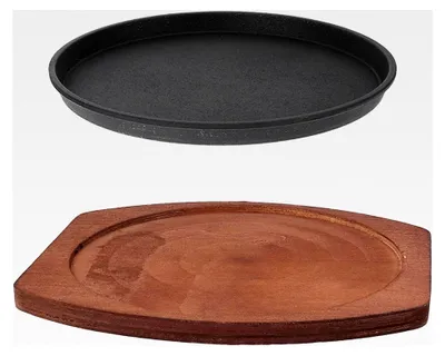 Produktbild von Runde Grillpfanne aus Gusseisen mit Antihaftbeschichtung, 19 cm, für Induktionsherde
