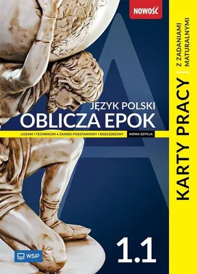 Zdjęcie produktu dla Język polski Liceum Oblicza epok Karty Pracy Klasa 1 Część 1