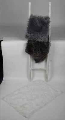Produktbild von BURI Dekoleiter Bambus Holz Weiß Innen Wand Dekoration Handtuchhalter Trockner Wäsche