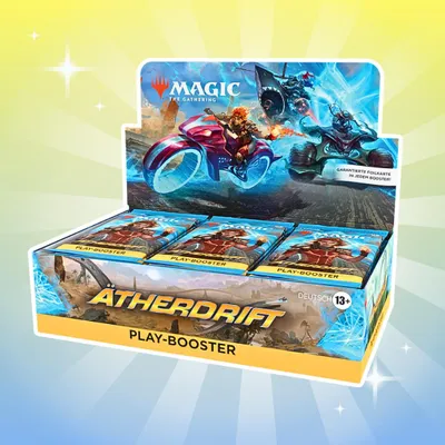 Productafbeelding van Magic: The Gathering Ätherdrift Play Booster Display (Duits) – 30 boosterpakketten, elk met 14 kaarten, MTG verzamelkaartenspel doos + Heartforcards verzendbescherming