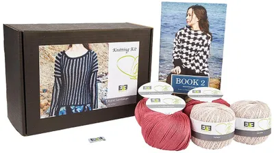 Strickset Landschaft, 100% Leinen + ägyptische Baumwolle, 790 P
