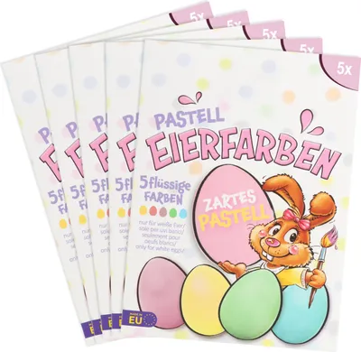 Produktbild von com-four® 25x Eierfarben pastell - flüssige Pastell-Eierfarben für weiße und braune Eier - einfach Eier kaltfärben - flüssige Ostereier-Farbe