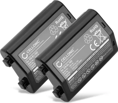 Immagine prodotto di CELLONIC 2x Batteria per Fotocamera Compatibile con Nikon D6, Z 9, EN-EL18d – (3500mAh, 10.8V)