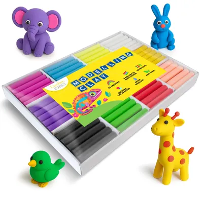 Obrázek produktu pro Dětská plastelína Creative Deco | 24 barev 1600 g | Velká sada | Nevysychající | Barevná | Ideální pro dárky | Měkká, bezpečná
