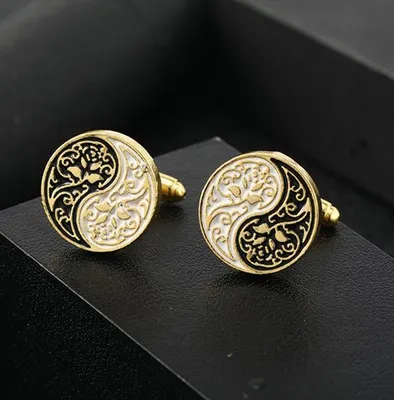 Produktbild von Yin-Yang-Manschettenknöpfe aus Gold