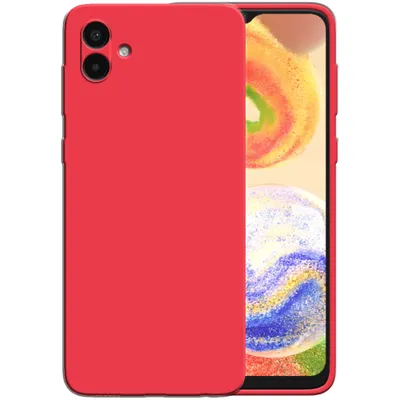 Immagine prodotto di Smartphonica Custodia in silicone per Samsung Galaxy A04 con interno morbido - Rosso