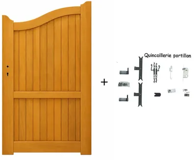 Image de Portillon En Bois Plein L1m x H1,60/1,80 (Quincaillerie inclus) Emeraude