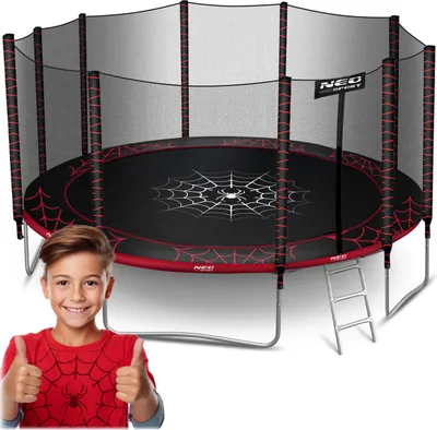 Zdjęcie produktu dla Trampolina ogrodowa Neo-Sport (465 cm) z siatką zabezpieczającą i drabinką