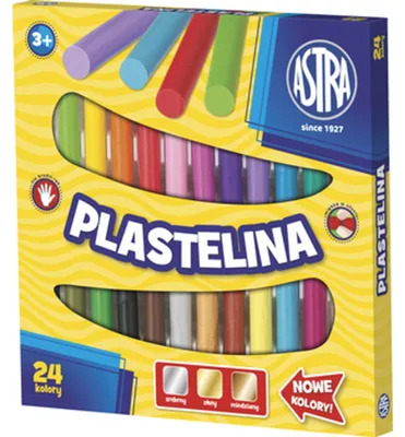 Productafbeelding van Astra Plastelína 24 kleuren voor kinderen, scholen en kunstworkshops