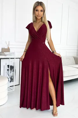 Produktbild von Numoco Formelle Frauenkleider Crystal bordo XL