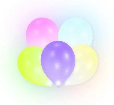 Productafbeelding van Amscan Ballonnen Led Gekleurd 27,5 Cm 12 Stuks