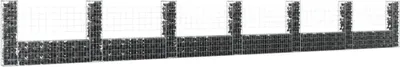 Produktbild von Maison Exclusive - Gabionenkorb U-Form mit 7 Säulen Eisen 740x20x100 cm
