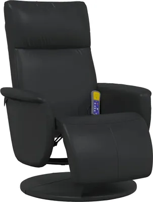 Produktbild von vidaXL Massagesessel mit Fußteil Schwarz Kunstleder