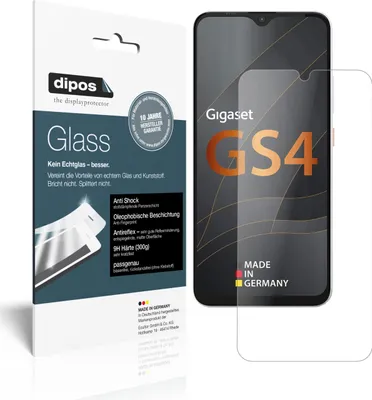 Produktbild von 2x Schutzfolie für Gigaset GS4 matt - Anti-Shock 9H Folie dipos Glass Kunststoffglas