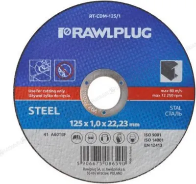 Obrázek produktu pro Kotouč na řezání kovů z oxidu hlinitého RT-CDM-230/19 RAWLPLUG