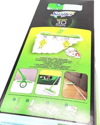 Produktbild von Swiffer Besen Reinigungsset Haushalt 3D Clean Starterset Staubfänger Tücher