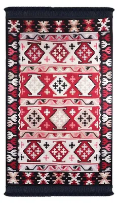 Obrázok produktu pre BiggHome Dvojstranný koberec, vzor Kelim – moderný vintage dizajn, prateľný