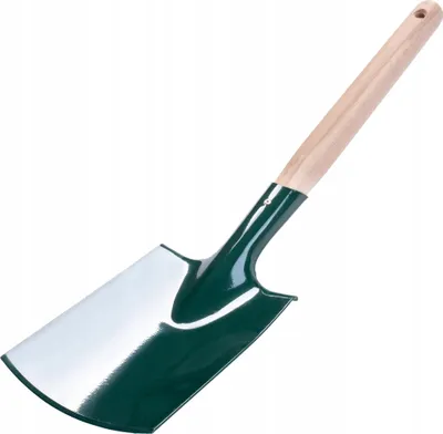 Obrázok produktu pre Záhradná lopata – kovová rýľ – malá – stabilná – 60 cm dlhá rukoväť – na kopanie a sadenie