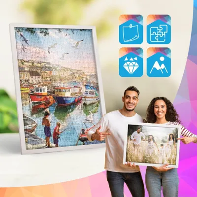 Obrázok produktu pre MG Design rámy na obrázky, 35 x 50 cm – rám na plagáty s bielym dreveným rámom (masívne drevo) a nárazuvzdorným akrylovým sklom, vhodný na zavesenie vertikálne aj horizontálne, s robustným systémom na upevnenie na stenu