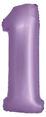Produktbild von XL Folienballon lavendel Zahl 1