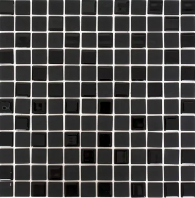 Produktbild von Mosaikfliese selbstklebend Transluzent schwarz Glasmosaik Crystal schwarz matt schwarz MOS200-4CM22