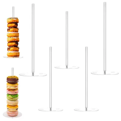 Acryl Donutständer, 3er Set, klar, 30,5 cm, für Desserts