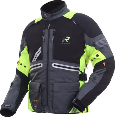 Image de Veste textile moto Rukka Offlane, gris/jaune, 46