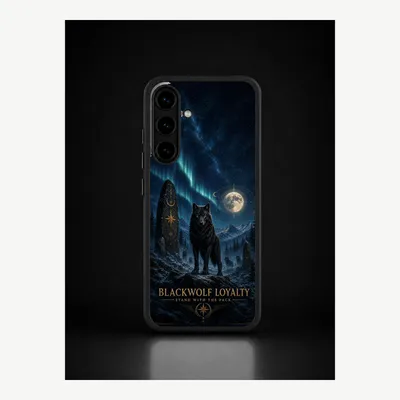 Immagine prodotto di Custodia protettiva LUNØIR Blackwolf, realizzata in TPU e policarbonato, compatibile con Samsung S25