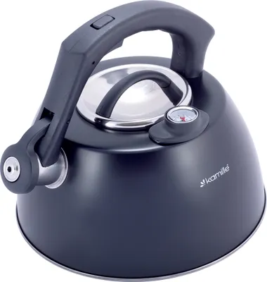 Zdjęcie produktu dla Czajnik z gwizdkiem ze stali nierdzewnej 3.0 L + termometr INDUCTION KAMILLE KM-1077A