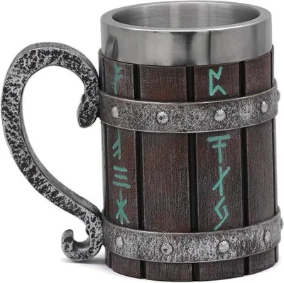 Immagine prodotto di Tazza da caffè in acciaio inossidabile, 14,3 cm, 600 ml, con manico, antiruggine