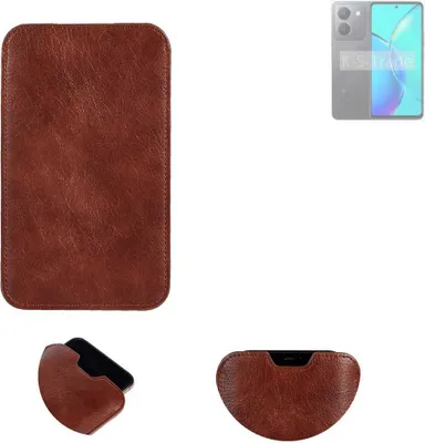 Produktbild von K-S-Trade Schutzhülle Handyhülle kompatibel mit Vivo Y36t Handytasche Kunstleder Sleeve in braun