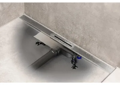 Productafbeelding van Kaldewei afvoerput FlowDrain, model 4204, horizontaal, vlak, 1 stuk.