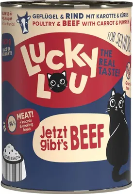 Produktbild von Lucky Lou Dose Lifestage Senior Geflügel & Rind 400g