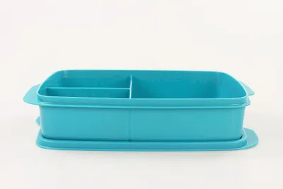 Produktbild von TUPPERWARE  To Go Lunchbox 1 L dunkelblau mit Trennwand Clevere Pause Schule