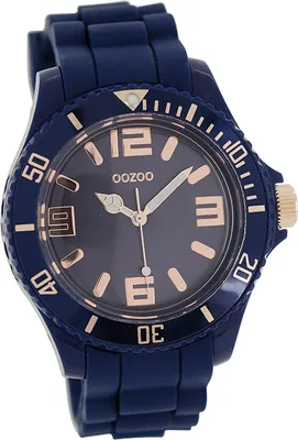 Produktbild von Oozoo Silikon Damen Uhr matt Analog Quarzuhr Armband dunkelblau Timepieces D2UOC5048A