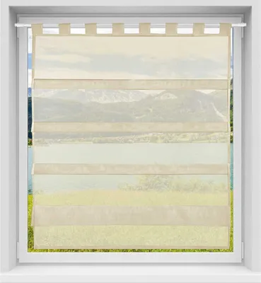 Zdjęcie produktu dla Zasłona z pętelką, rozmiar: 90x110cm, kolor: beżowy