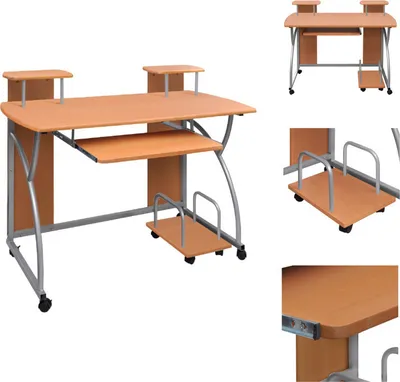 Immagine prodotto di vidaXL Scrivania marrone 110x52x88,5 cm in legno - Scrivanie