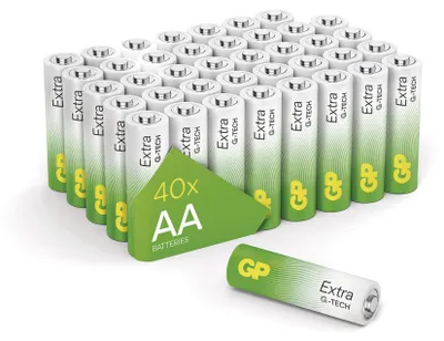 Alkalická baterie GP Extra AA (LR6), 40 ks