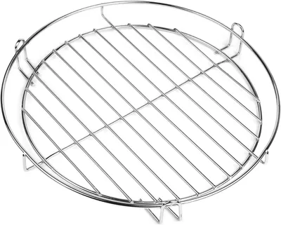 Image de Grille chromé, 30 cm, avec rail de suspension, pour barbecue rotatif à 3 pieds, accessoire de barbecue