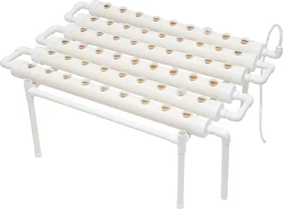 Image de Kit de culture hydroponique, 54 emplacements de plantes, 1 couche, matériau PVC-U, BLANC