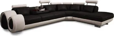 Zdjęcie produktu dla Sofa Narożna Do Salonu W Kształcie Litery L Tapicerowana Skórą