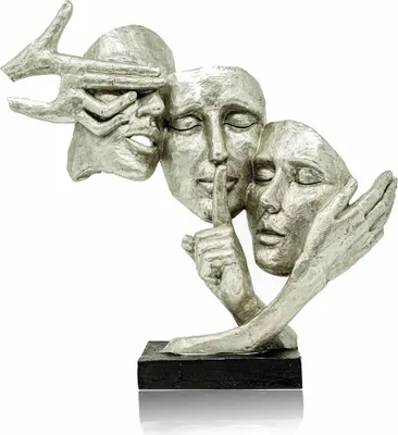 Produktbild von formano Große Deko Büste Nichts Hören Sagen Sehen 37 cm Skulptur Figur Statue