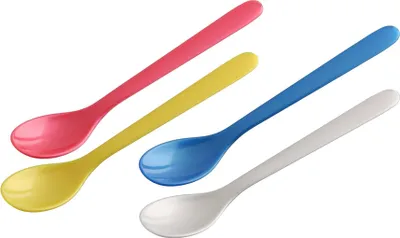 Produktbild von FACKELMANN 41510-Fackelmann 6 Eierlöffel, Frühstückslöffel, 14 cm, Farblich sortiert, Kunststoff