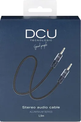 Zdjęcie produktu dla Czarny kabel Dcu jack 3,5 męski do jack 3,5 męski 1,5 metra