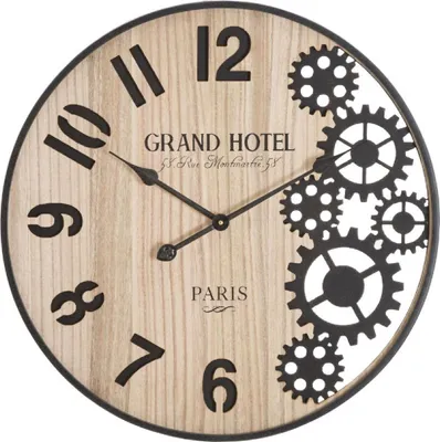 Image de Mauro Ferretti horloge murale Grand Ø 60x4,5 cm noir marron