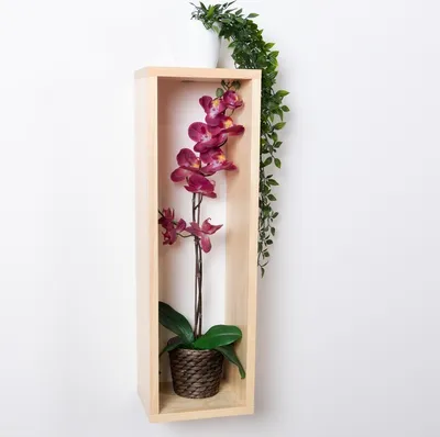 Produktbild von Hängeregal, Wandregal, Bücherregal - 25 cm breit, Kiefer Massivholz, Farbe: Natur