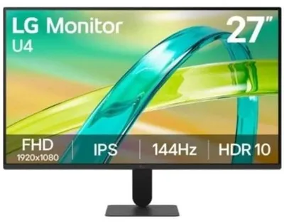 Obrázok produktu pre LG 27U411B-B, 68,6 cm (27"), 1920 x 1080 px, Full HD, LCD, 5 ms, Čierna